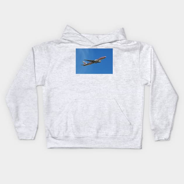 Boeing 777 Kids Hoodie by CGJohnson